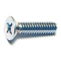 Midwest Fastener 1/4"-20 x 1 in Phillips Flat Machine Screw, Zinc Plated Steel, 100 PK 07307